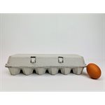 12 count Egg Cartons - Non-Printed - Recycled Paper Pulp, Solid Top Style for Chicken Eggs - Made in USA