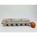 12- Egg Cartons - Red Barn Design Custom Name Print