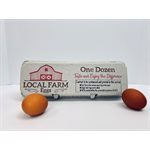 12- Egg Cartons - Red Barn Design Custom Name Print