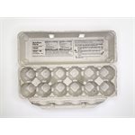 12 count Egg Cartons - Fall Print - Recycled Paper Pulp, Solid Top Style for Chicken Eggs - Made in USA